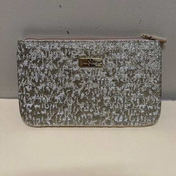 Lilly Pulitzer Gold and Silver Metallic Wristlet Clutch - Picture 8 of 11